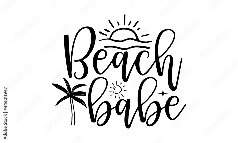 Beach babe SVG, Beach svg, Beach svg Files for Cricut, Beach svg Files