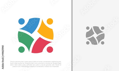 Global Community Logo Icon Elements Template. Community human Logo template vector. Community health care. Abstract Community logo.
