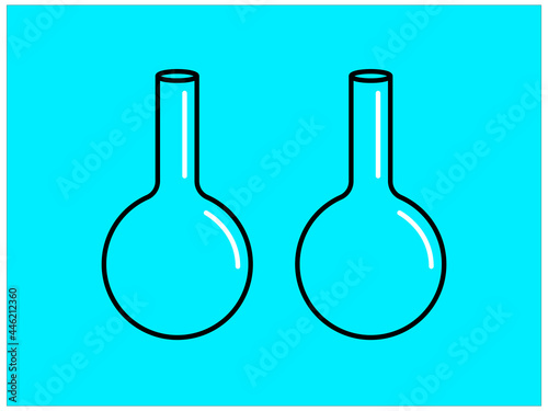 tube with liquid, volumetric flask