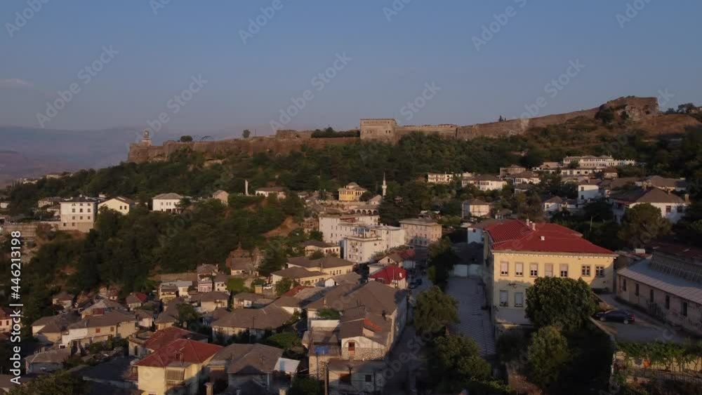A view to the old city of Gjirokaster, UNESCO heritage, Albania A view to the old city of Gjirokaster, UNESCO heritage, Albania