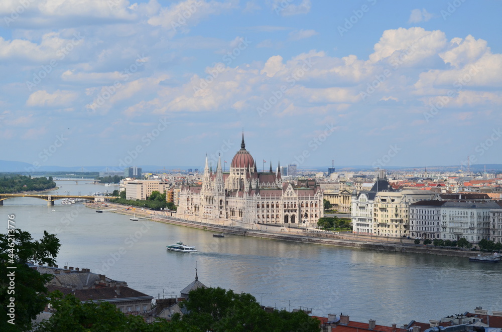 View on The Parliament bilding in Budapest, Hunagry.