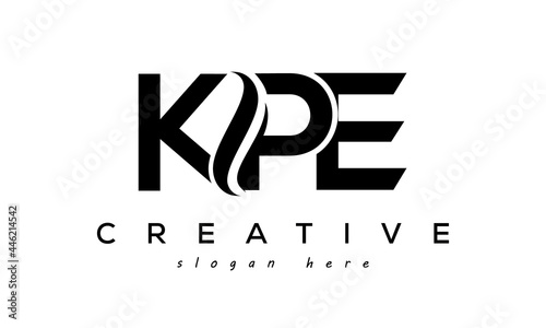 Letter KPE creative logo design vector photo