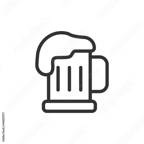 Outline design of beer icon.