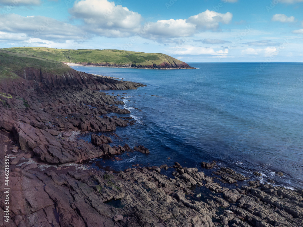 Manorbier coast in West Wales