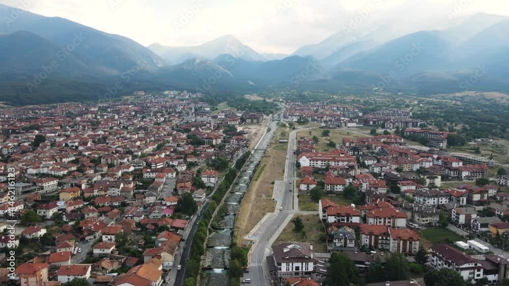 Aerial view of famous ski resort of Bansko, Blagoevgrad Region, Bulgaria Aerial view of famous ski resort of Bansko, Blagoevgrad Region, Bulgaria