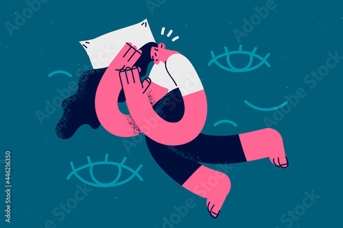 Insomnia and having problems with sleep concept