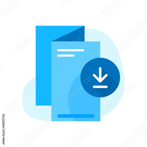 download brochure button concept illustration flat design vector eps10. modern graphic element for landing page, empty state ui, infographic, icon