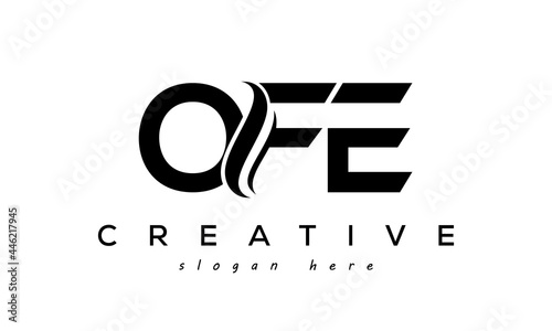 Letter OFE creative logo design vector