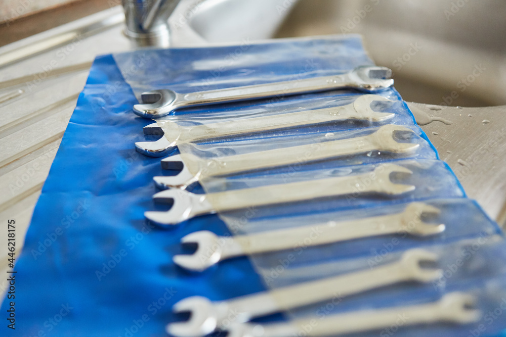 Openend wrenches as a hand tool for plumbers Stock Photo Adobe Stock