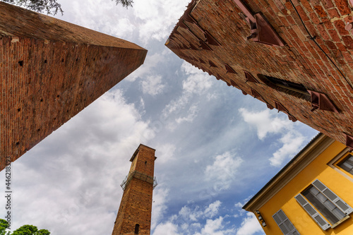 Medieval towers in Pavia, Italy photo