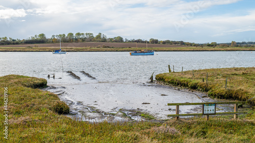 Sailing boats on the river Alde at Aldeburgh