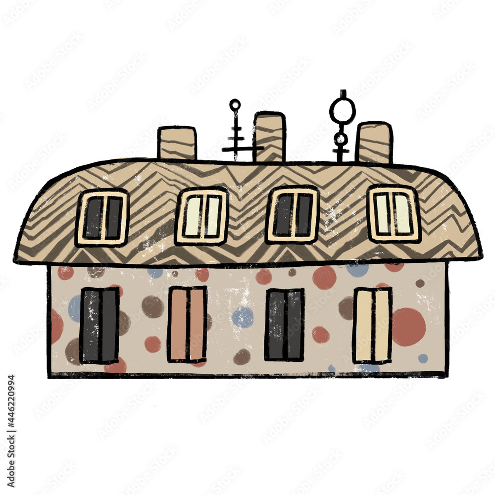 Baby house and building symbol icon drawing illustration
