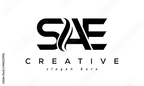 Letter SAE creative logo design vector