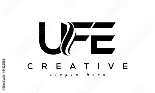 Letter UFE creative logo design vector photo