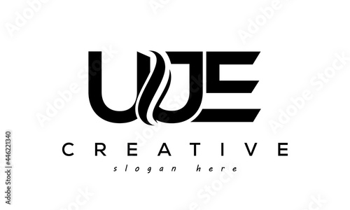 Letter UJE creative logo design vector photo