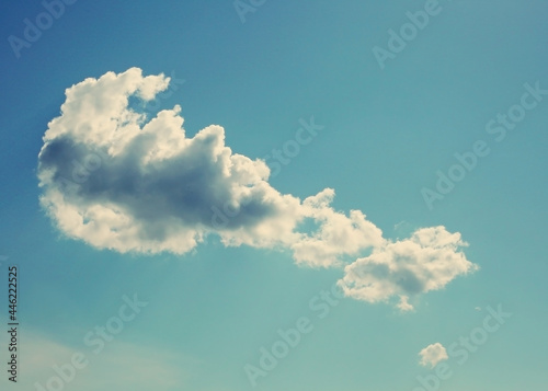 Fototapeta Naklejka Na Ścianę i Meble -  clouds on a vintage, blue sky background. abstract with blue sky and white clouds