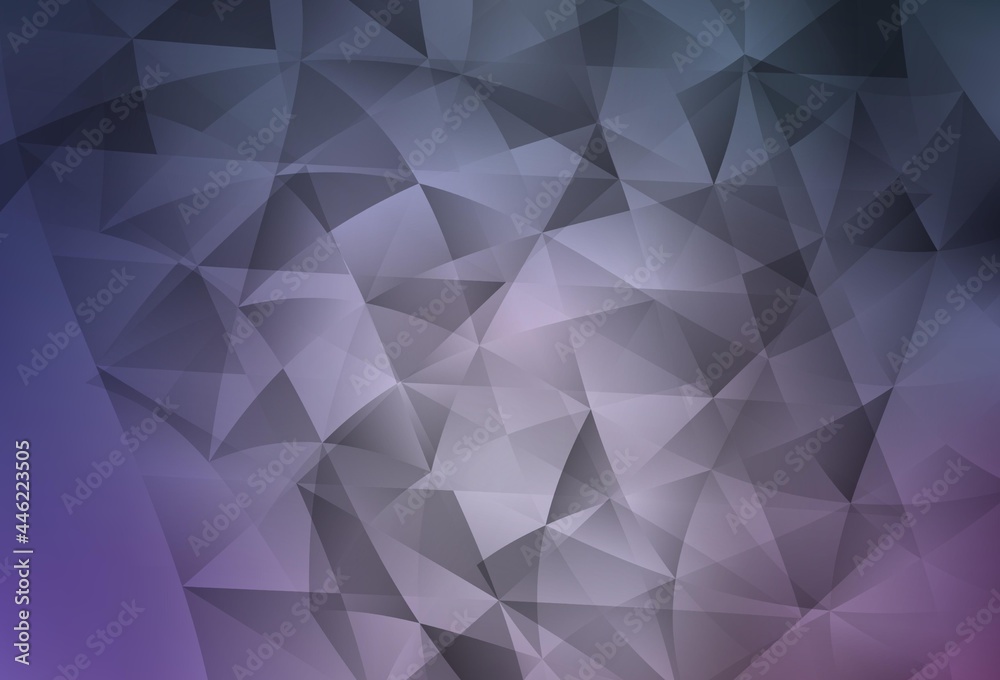 Fototapeta premium Light Purple vector template with crystals, triangles.
