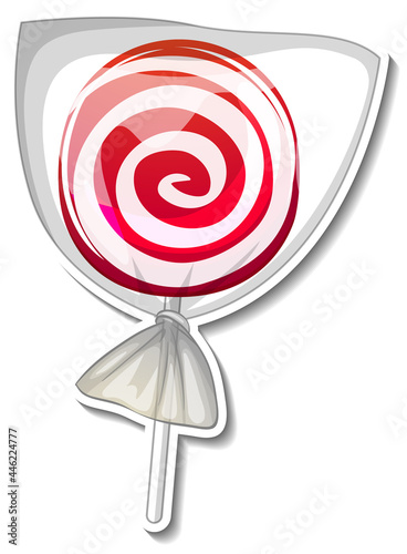 Lollipop sticker on white background