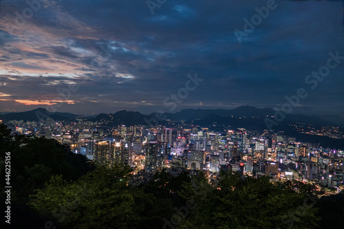 view of the Seoul at night, Seoul Korea © wanmo