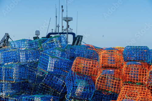 Creels, traditional fishing gear into the boat