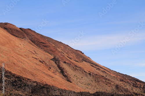 Teide volcano side of the mountain in Tenerife Canary Islands