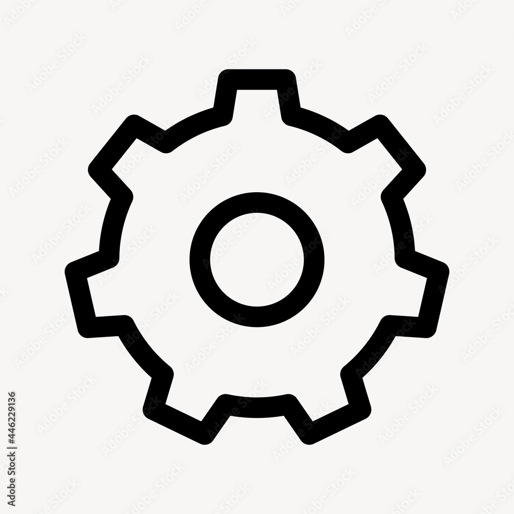 Cog setting outlined eps for social media app Cog setting outlined eps for social media app