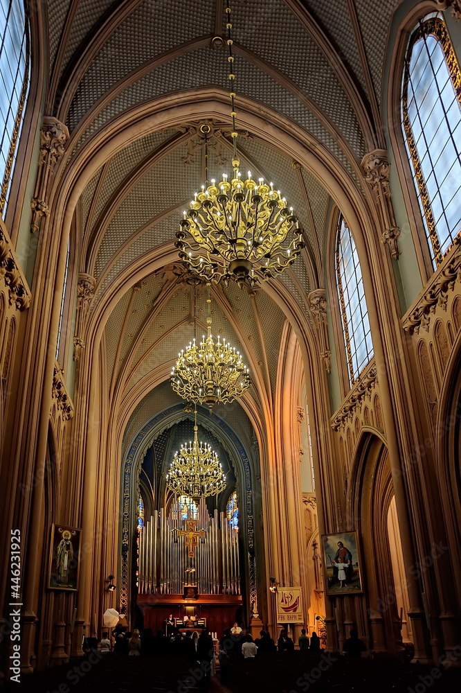 Interior of the St Nicholas church in Kyiv Ukraine