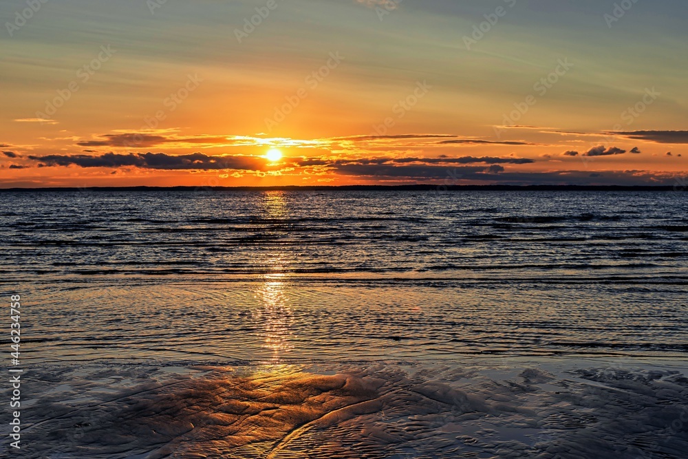 Zachód słońca nad zalewem wiślanym- Sunset