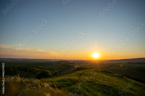 Beautiful summer landscape, sunrise in the countryside © onyx124