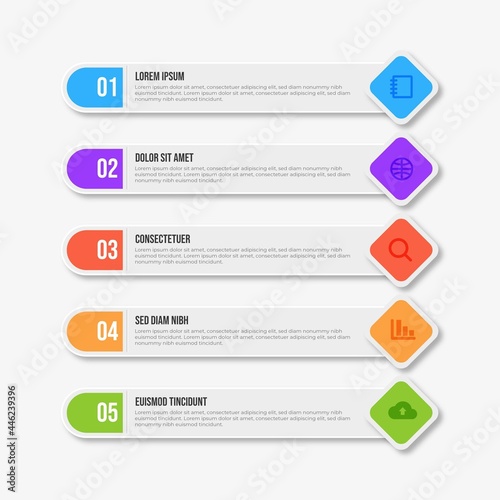 Flat Table Contents Infographic