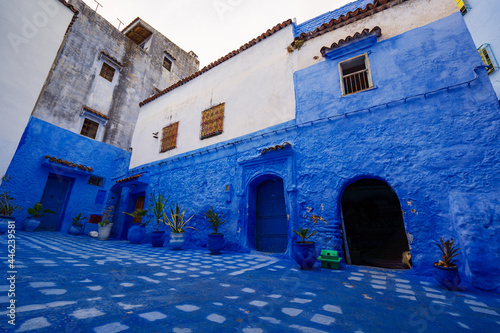 Blue city. Ancient architecture of old town Medina of Chefchaouen, Morocco. © luengo_ua