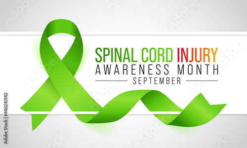 Spinal Cord injury awareness month is observed every year in September, individuals with SCI often overcome the challenges of their condition and go on to lead normal, happy lives. Vector illustration