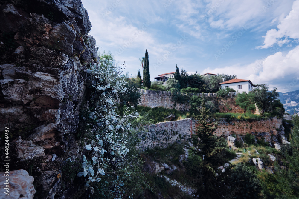 Beautiful view of old village in mountains, Alanya, Turkey. Beautiful view of old village in mountains, Alanya, Turkey.