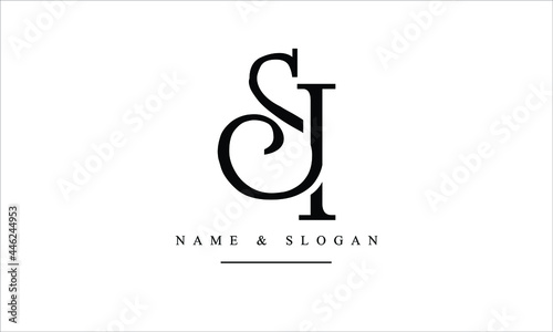 SI, IS, S, I abstract letters logo monogram
