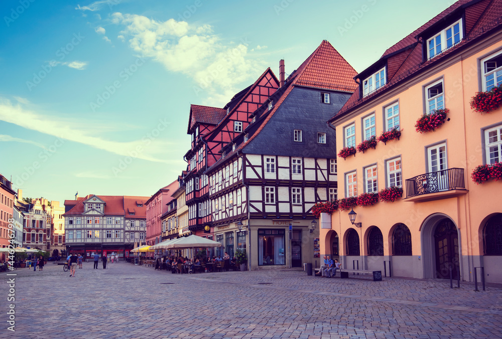 Market Square of the historic city of Quedlinburg, Germany