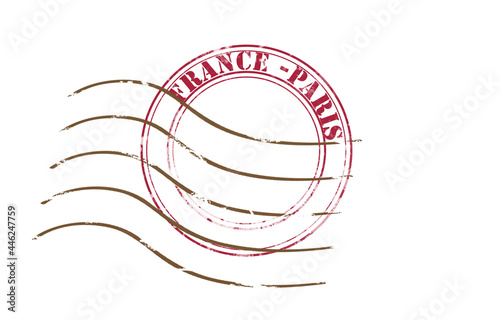 Photography Travel letter stamp, europe , travel france in paris / tampon , lettre voyage en