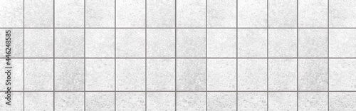 Panorama of Vintage White Smooth Kitchen Wall Tiles pattern and background seamless