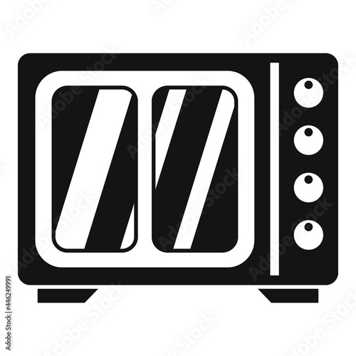 Heat convection oven icon simple vector. Grill gas stove