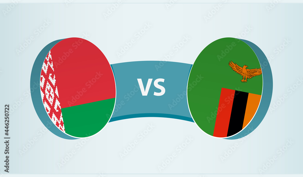 Belarus versus Zambia, team sports competition concept. Belarus versus Zambia, team sports competition concept.