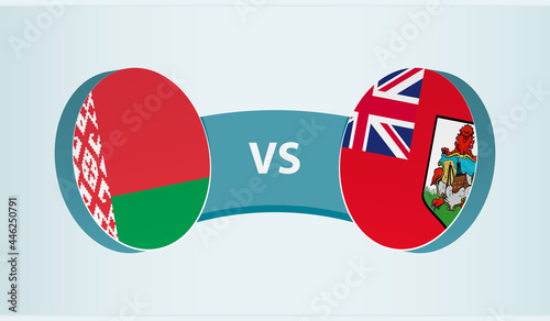Belarus versus Bermuda, team sports competition concept.