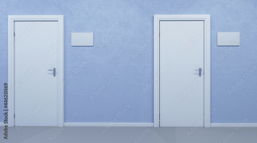 The Corridor in office building. 3D rendering The Corridor in office building. 3D rendering