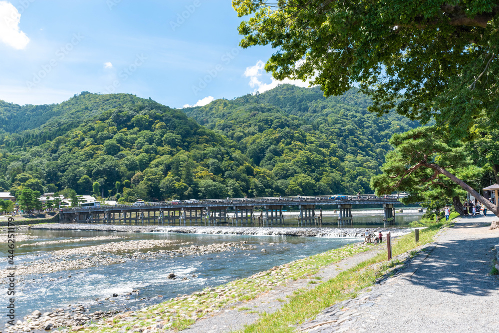 Togetsukyo bridge in Arashiyama Kyoto
