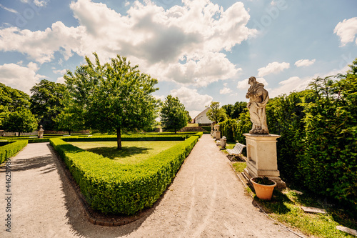 Cerveny Kamen Castle is a 13th-century castle in Slovakia. Castle with beautiful garden and park photo