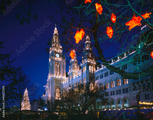 The Rathaus at Christmas, Vienna, Austria. #446253196