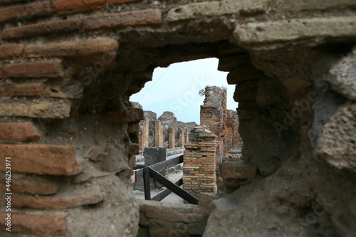 Old ruins in summer of Pompeii, Italy
