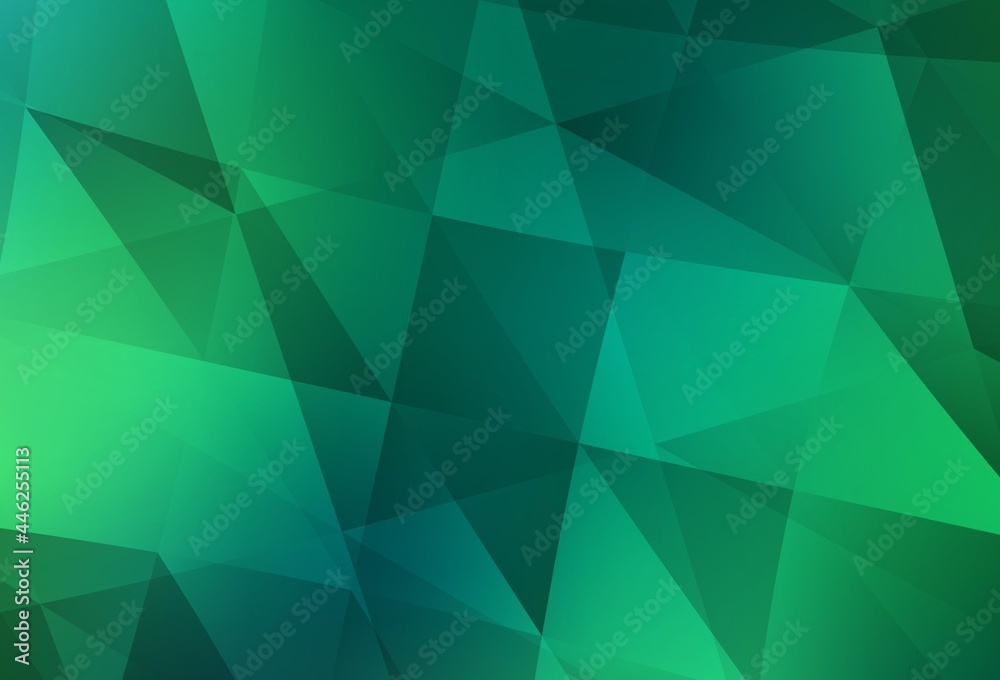 Light Green vector shining triangular layout. Light Green vector shining triangular layout.
