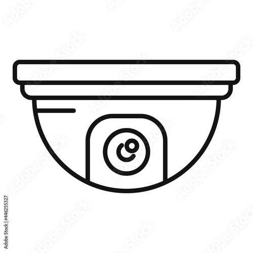 Indoor security camera icon outline vector. Movie camcorder