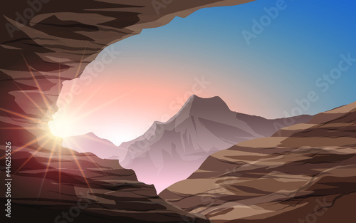sunrise in mountains