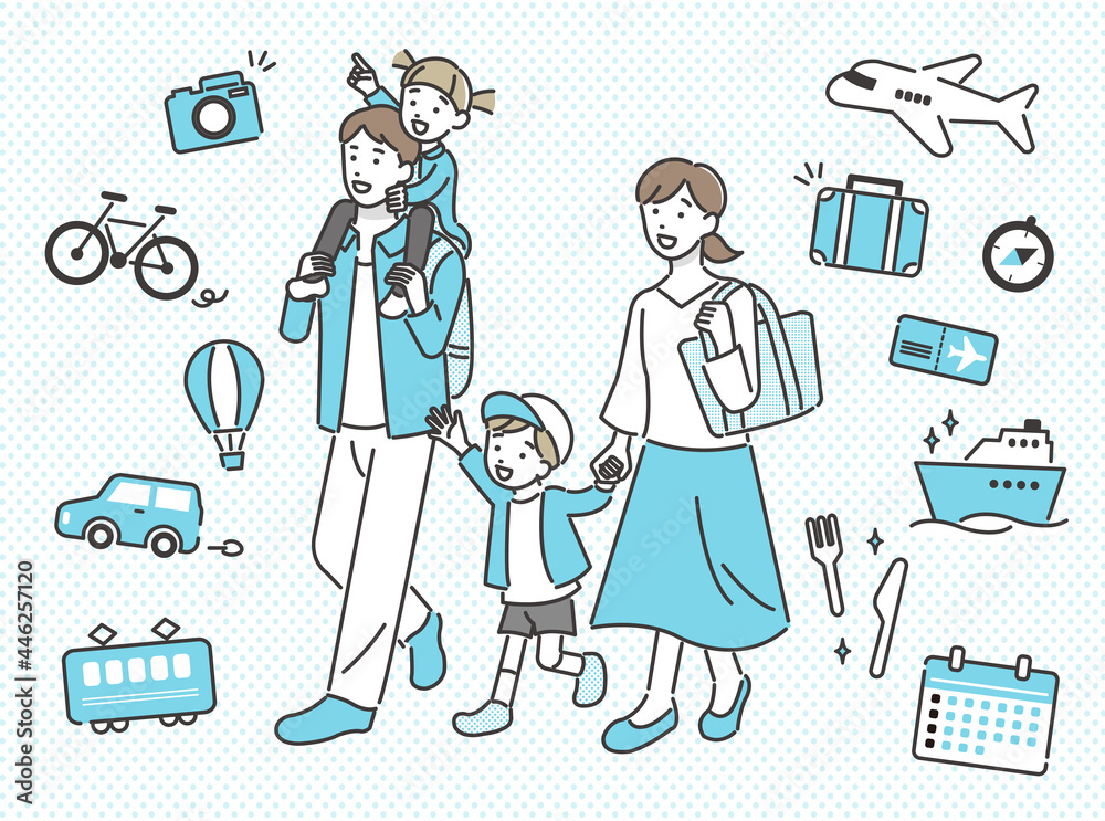 家族でお出かけするベクターイラスト素材 アイコン 親子 旅行 Stock Vector Adobe Stock 家族でお出かけするベクターイラスト素材 アイコン 親子 旅行 Stock Vector Adobe Stock