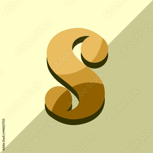 Letter  icon and logo template. New design and elegant typographic concept. three Colour. File EPS.